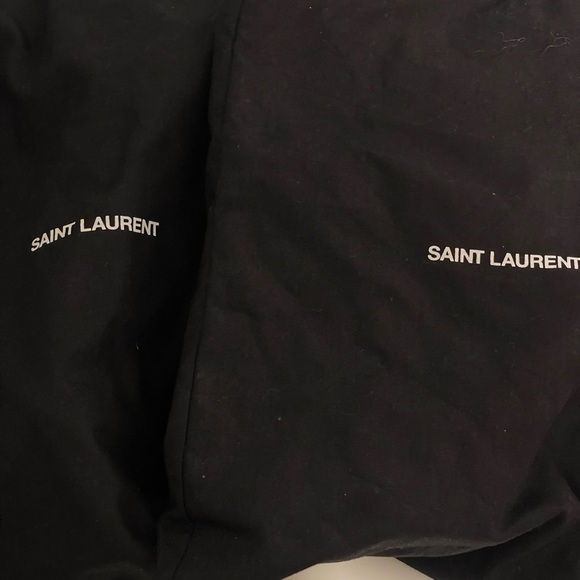 Saint Laurent Opyum Suede Logo Heel Sandals Brown 41.5 YSL Monogram Bronze - Picture 3 of 7